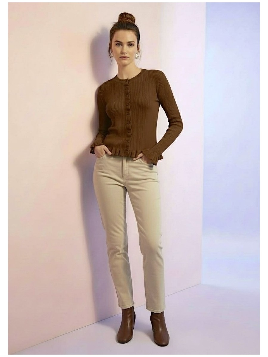 Jesey Volant marron chocolate