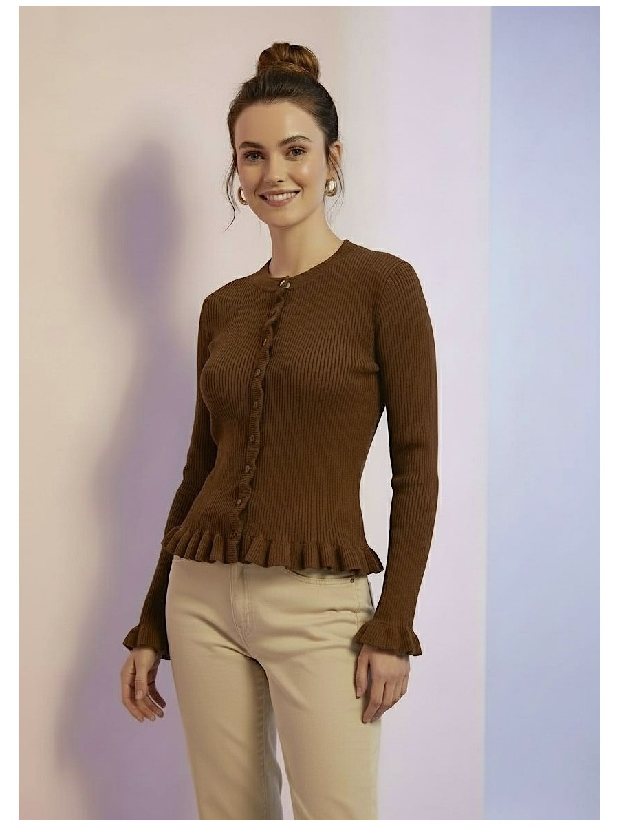 Jesey Volant marron chocolate