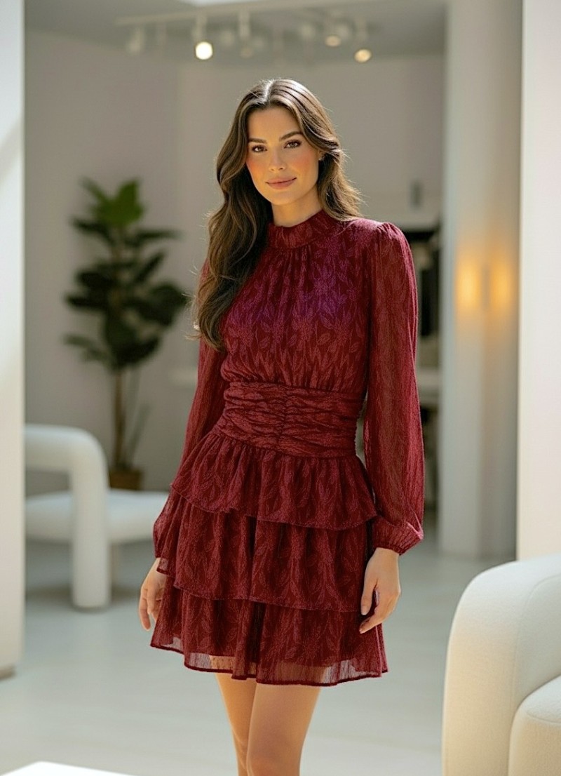 Vestido Kristen hojas grantate