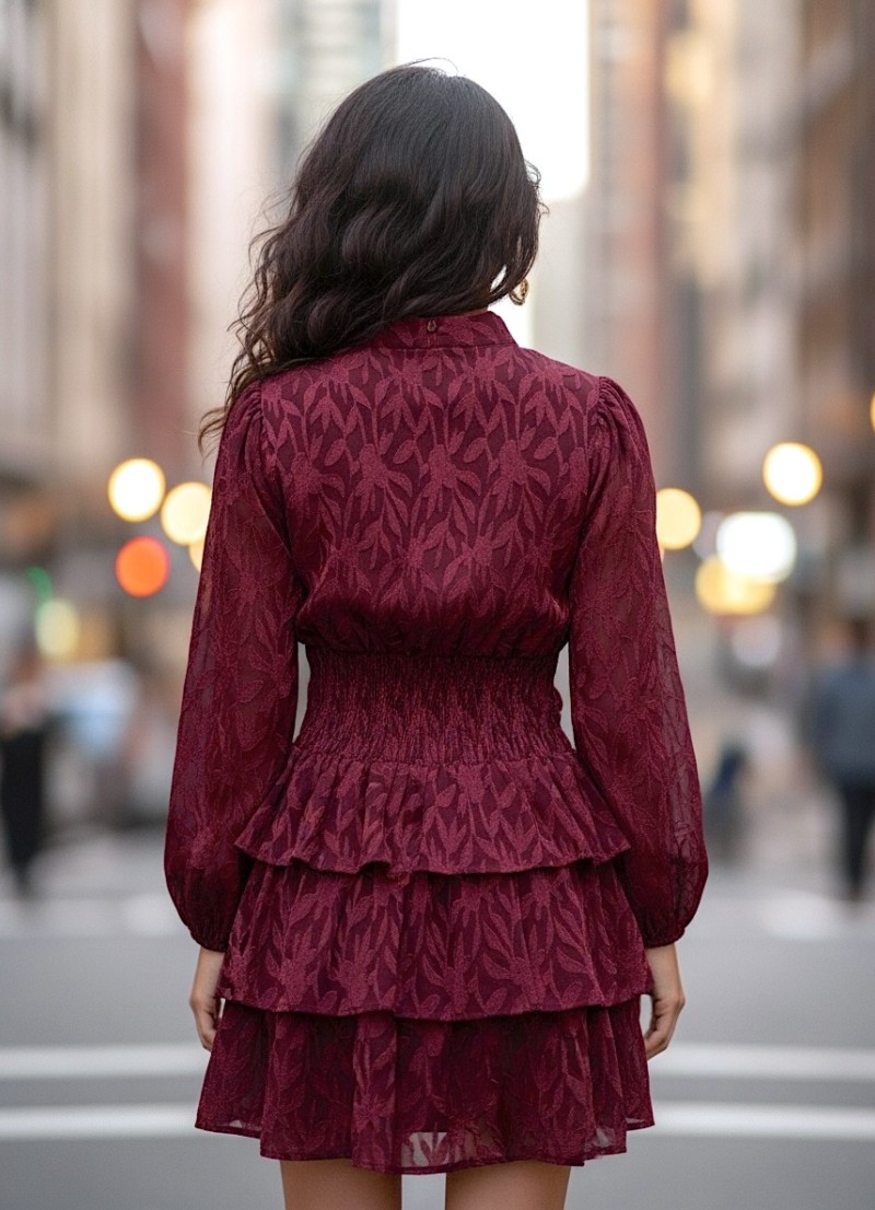 Vestido Kristen hojas grantate