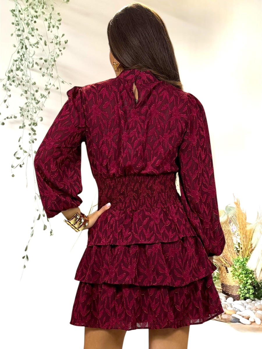 Vestido Kristen hojas grantate