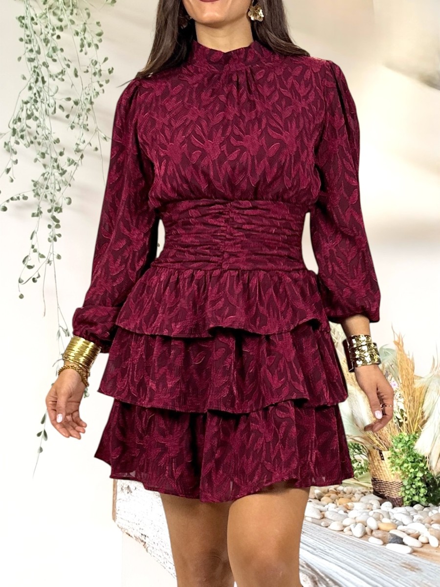 Vestido Kristen hojas grantate