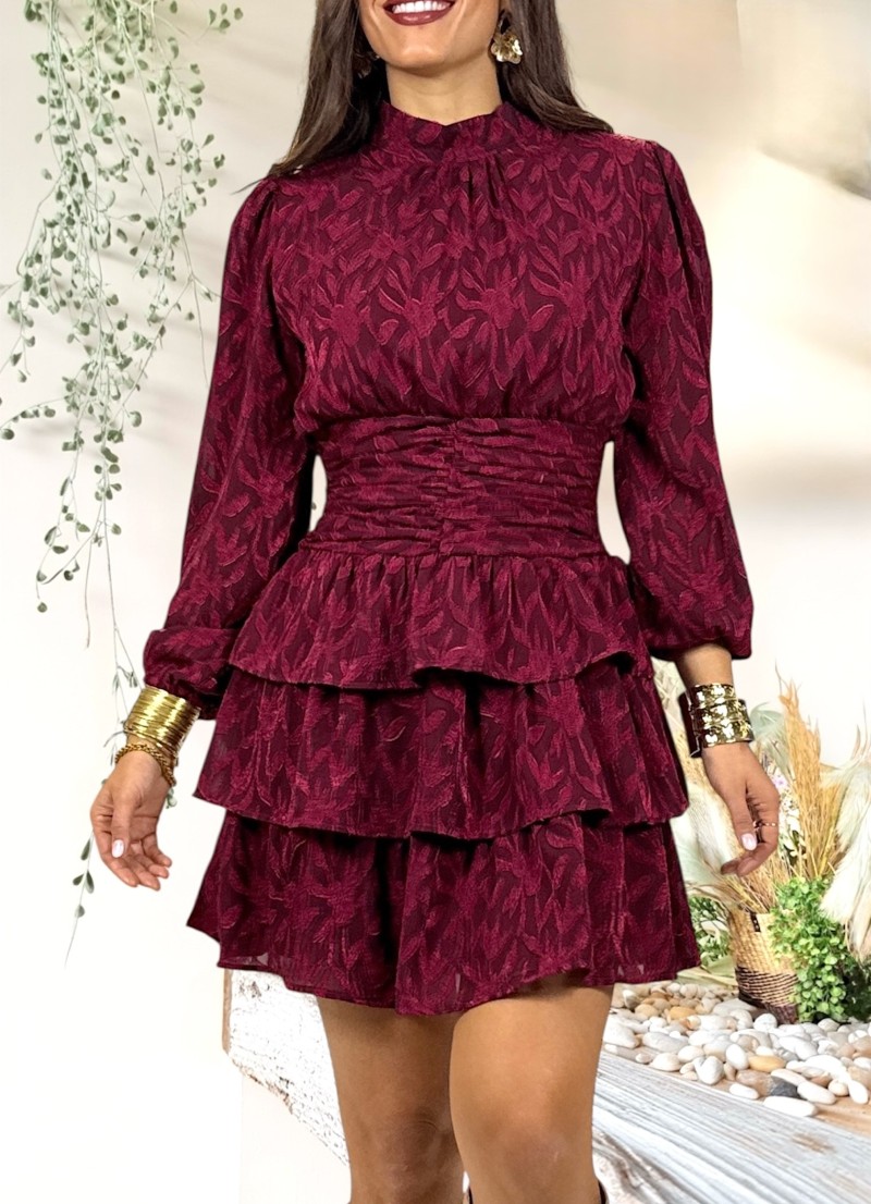 Vestido Kristen hojas grantate