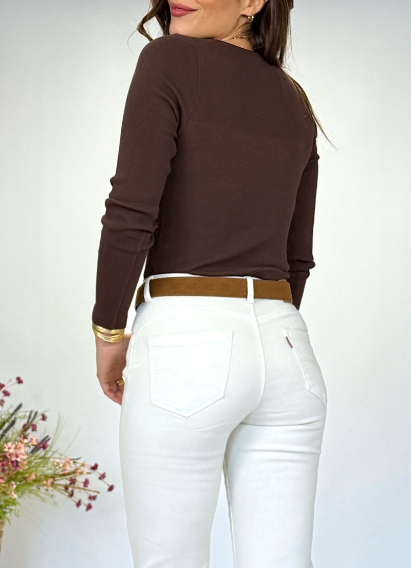 Jersey Fiore marrón