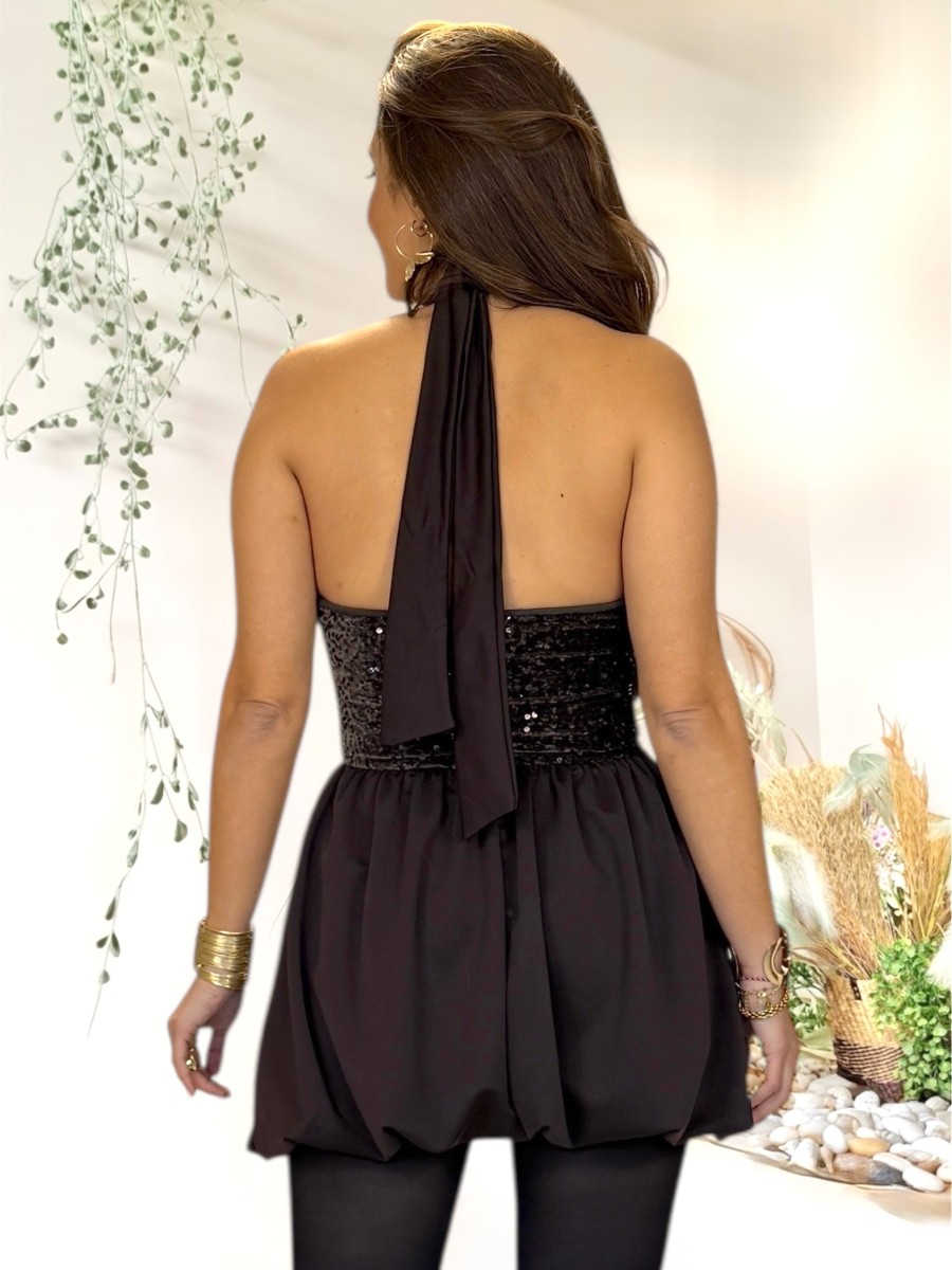 Vestido Kate lentejuelas marron