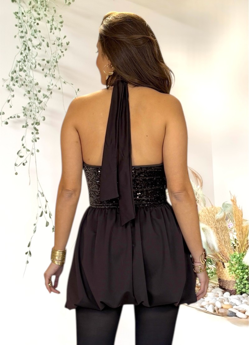 Vestido Kate lentejuelas marron