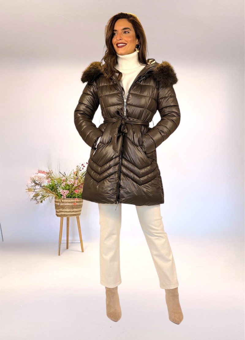 Abrigo acolchado Greta marron