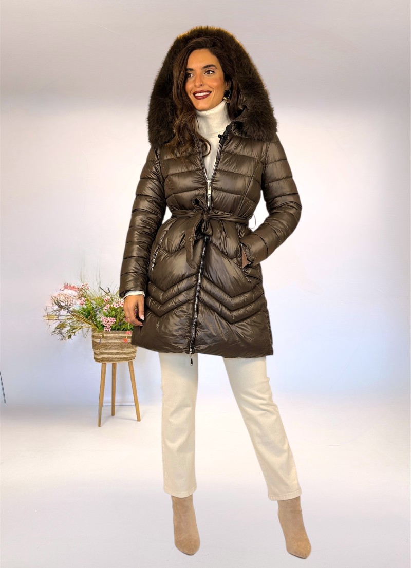 Abrigo acolchado Greta marron