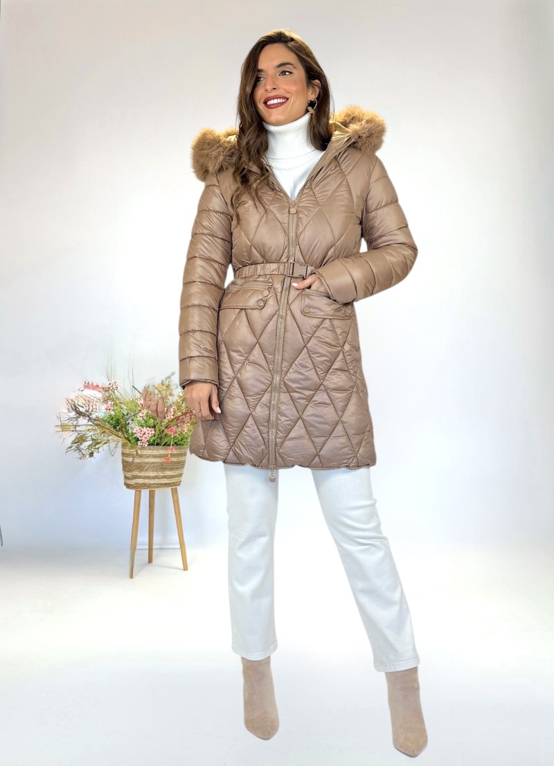 Abrigo acolchado Sofia camel