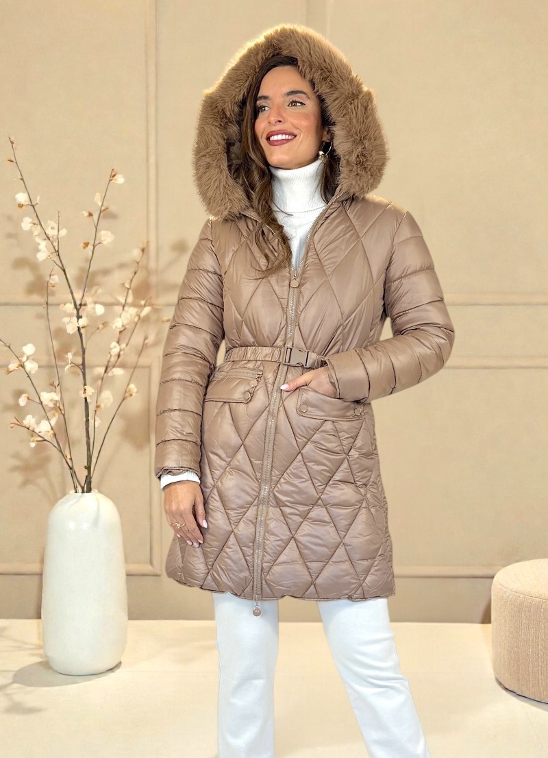 Abrigo acolchado Sofia camel