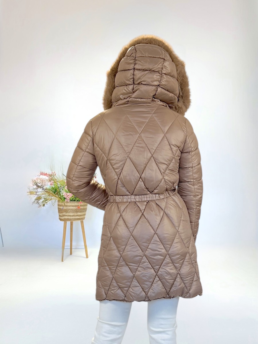 Abrigo acolchado Sofia camel
