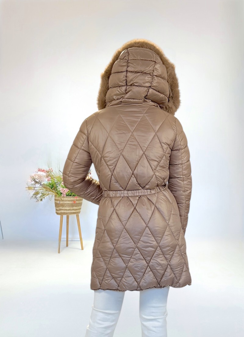 Abrigo acolchado Sofia camel