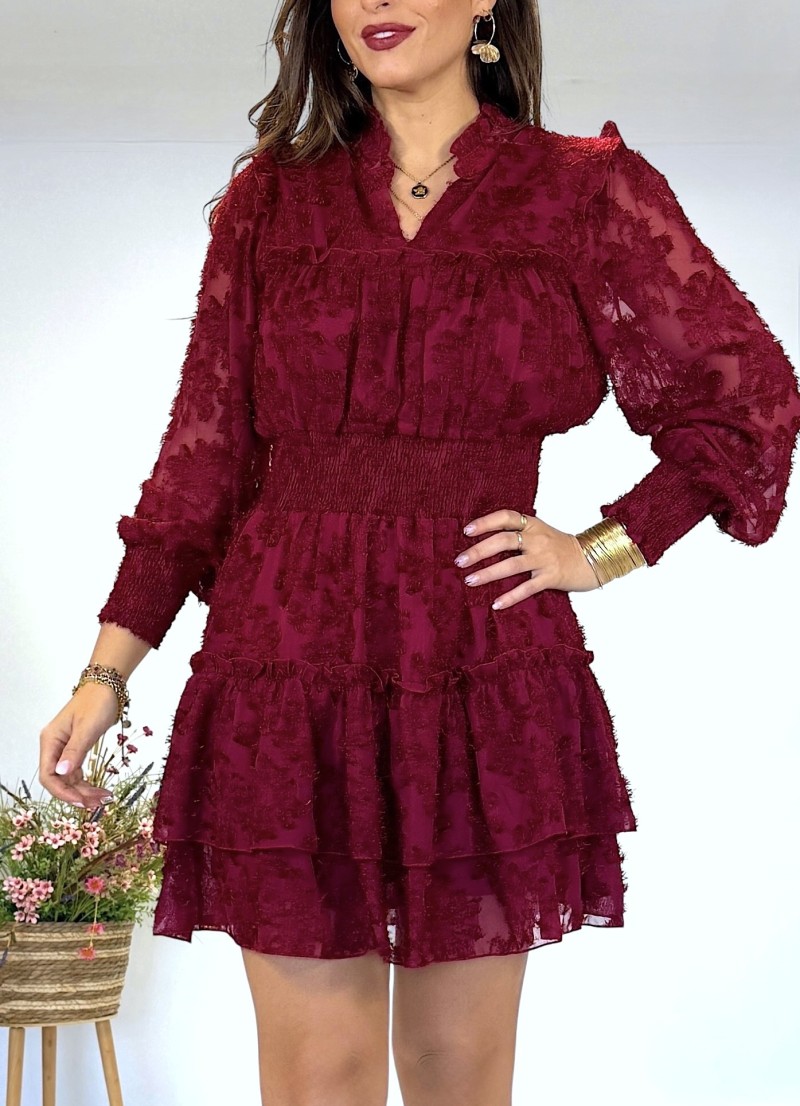 Vestido Marion granate