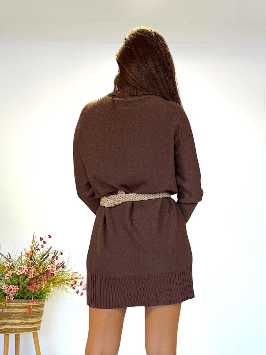 Vestido Trenzas marron