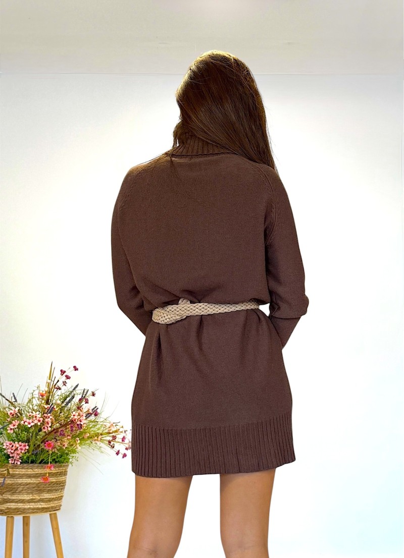 Vestido Trenzas marron