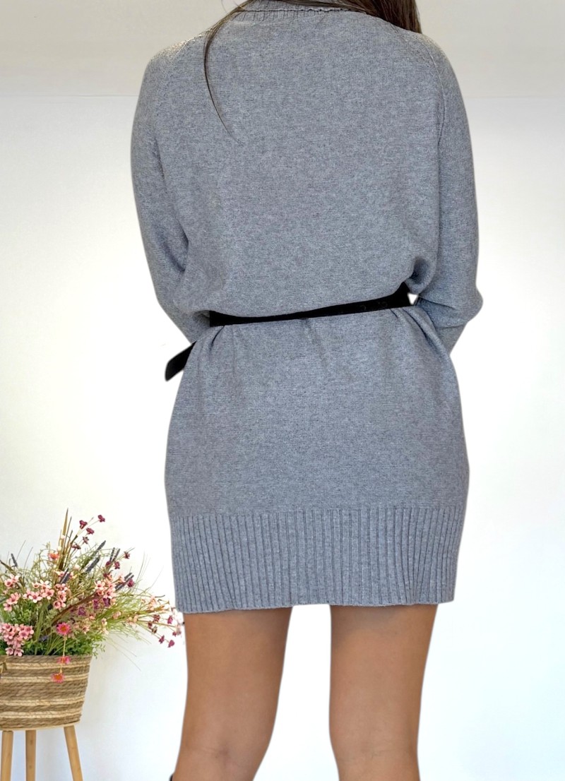 Vestido Trenzas gris