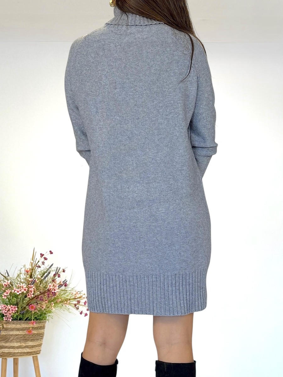 Vestido Trenzas gris