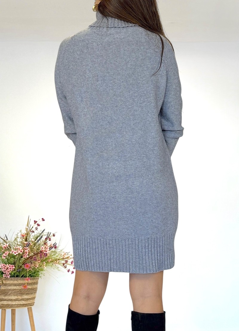 Vestido Trenzas gris