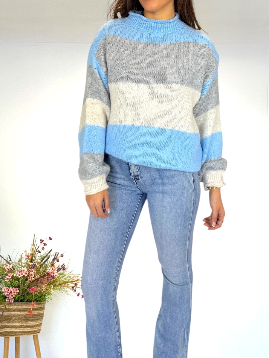 Jersey Ani celeste y gris