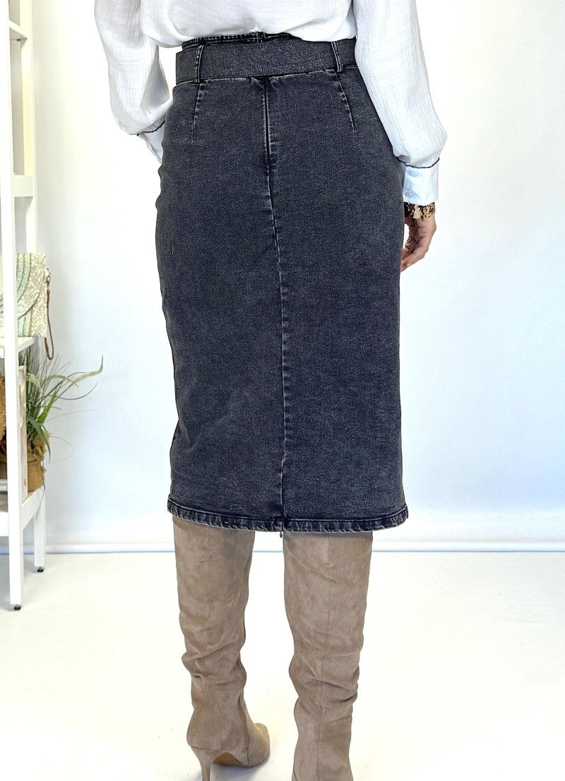 Falda Hurley vaquera gris oscuro