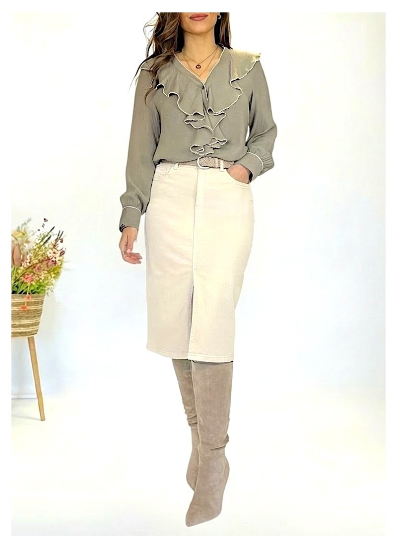 Falda Ria beige claro