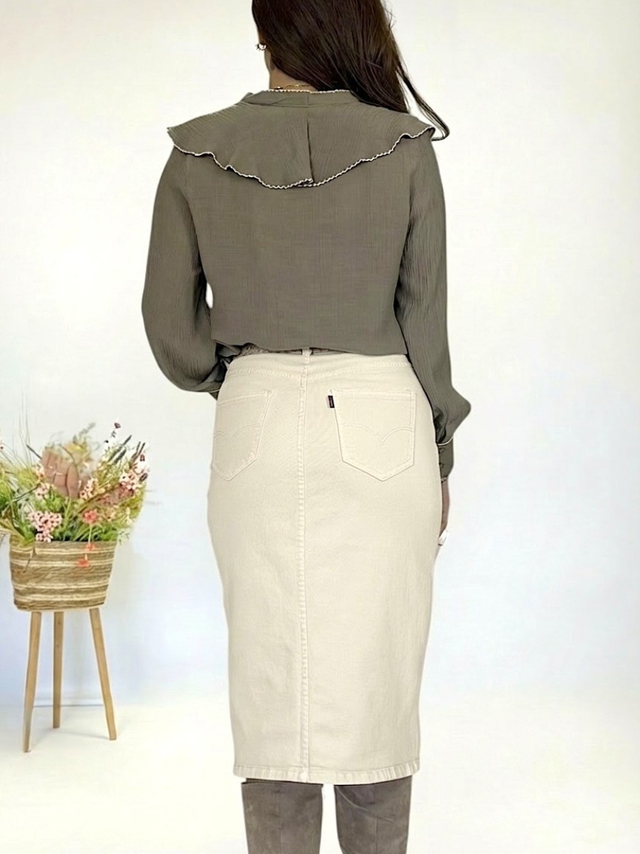 Falda Ria beige claro