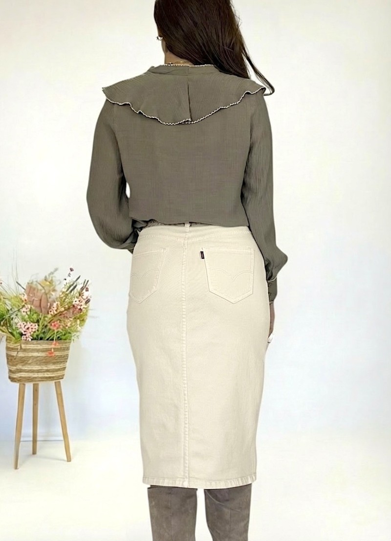 Falda Ria beige claro