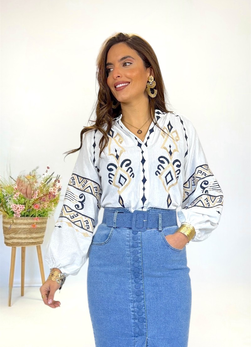 Blusa bordada Indira