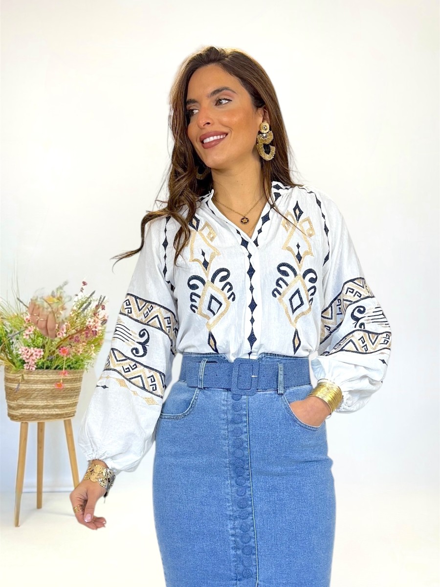 Blusa bordada Indira
