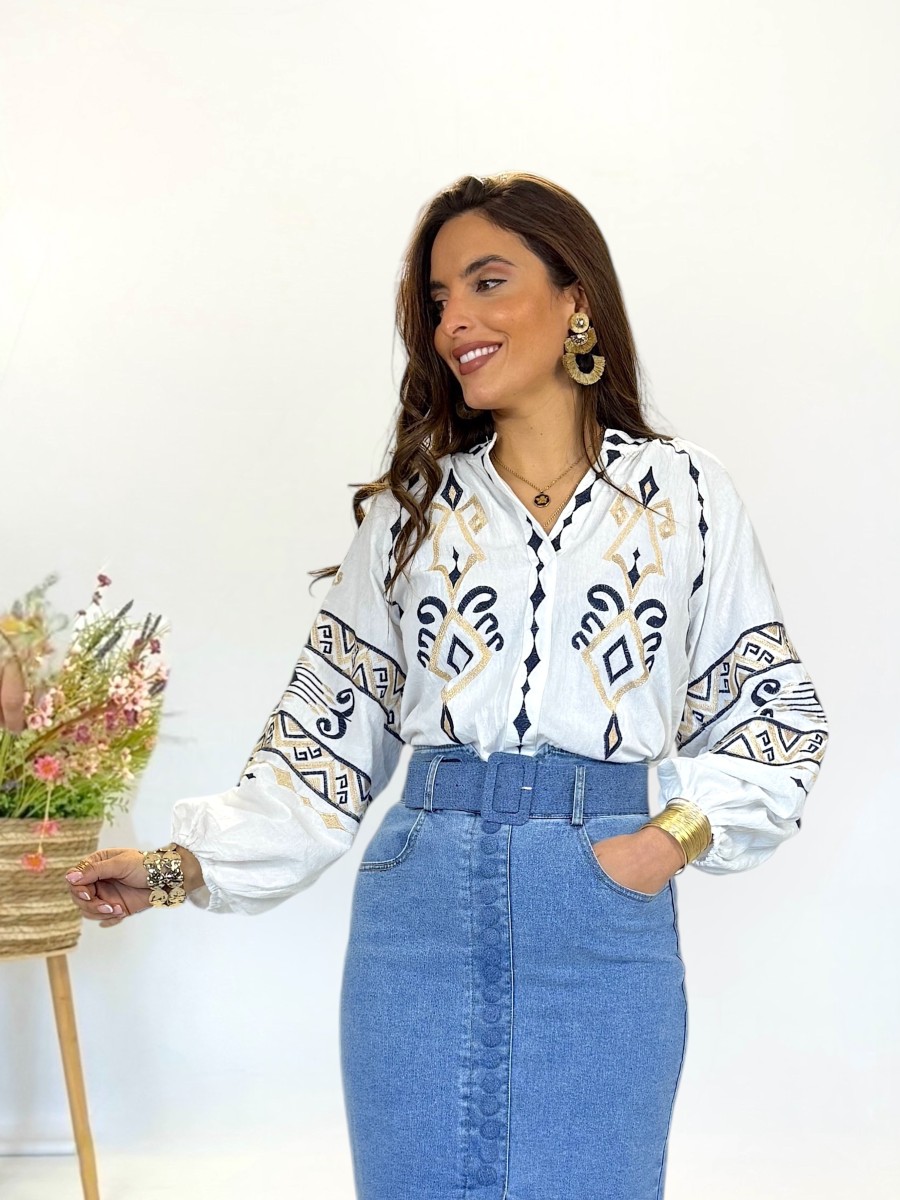 Blusa bordada Indira
