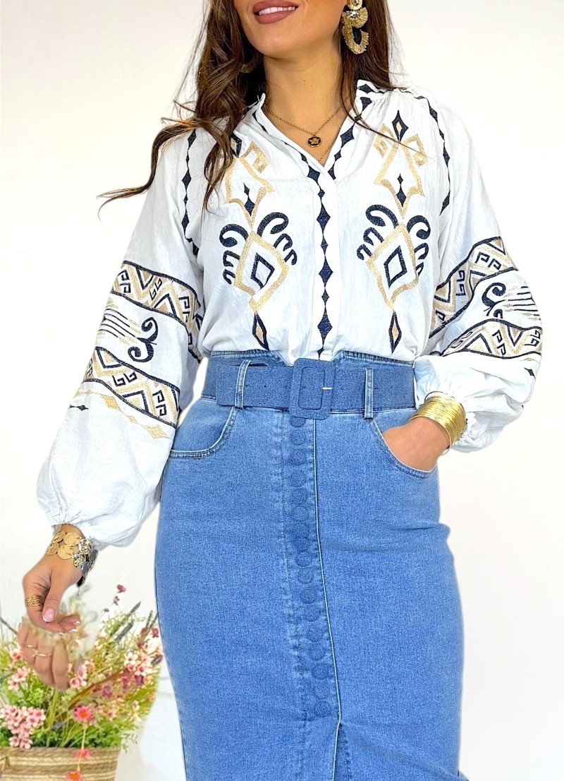 Blusa bordada Indira