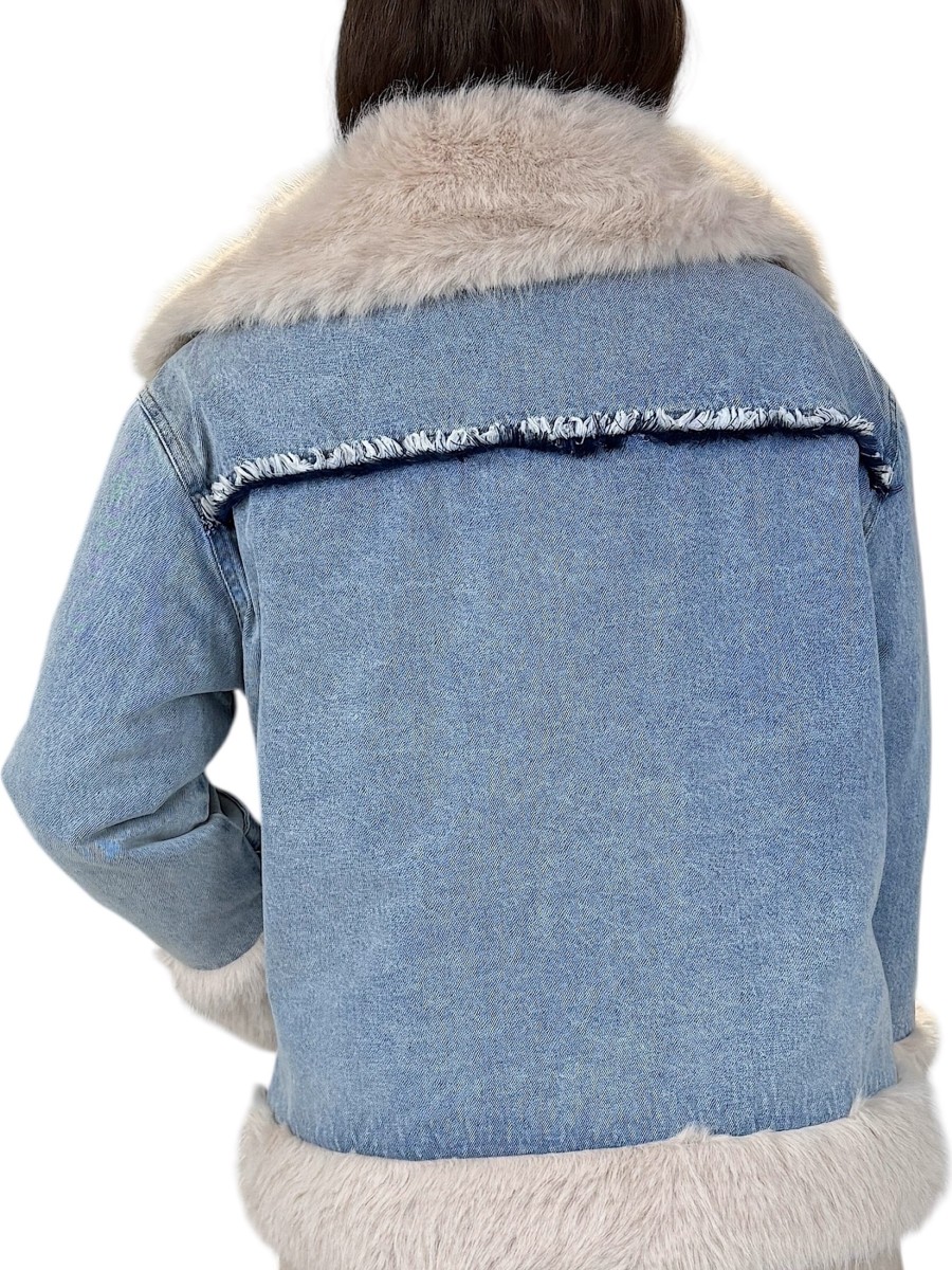 Abrigo corto acolchado vaquero