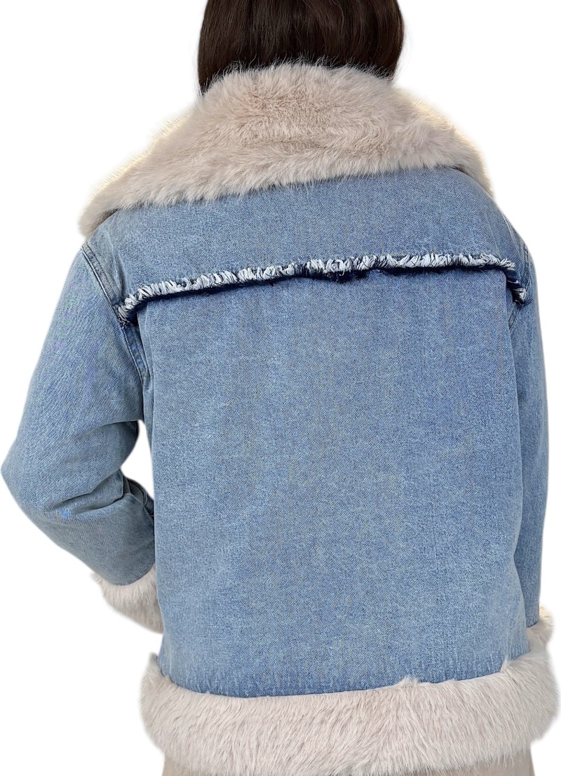 Abrigo corto acolchado vaquero