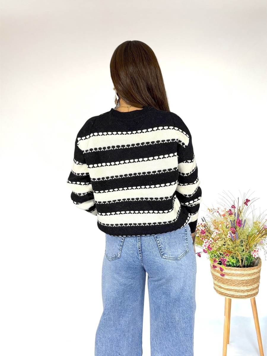 Jersey  Lupe rayas blanco y negro