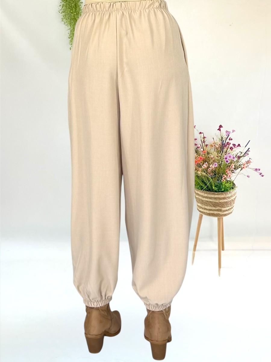 Pantalon bombacho beige