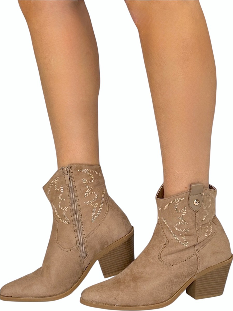 Botin campero beige oscuro
