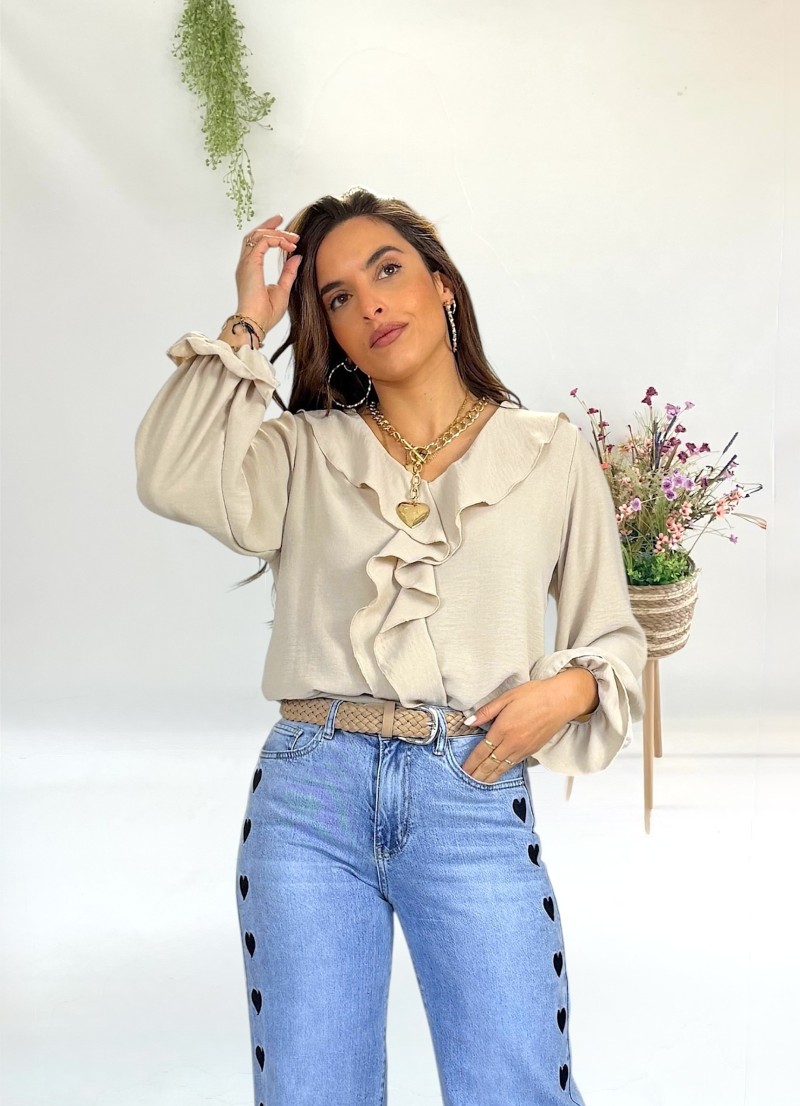 Blusa Brita beige