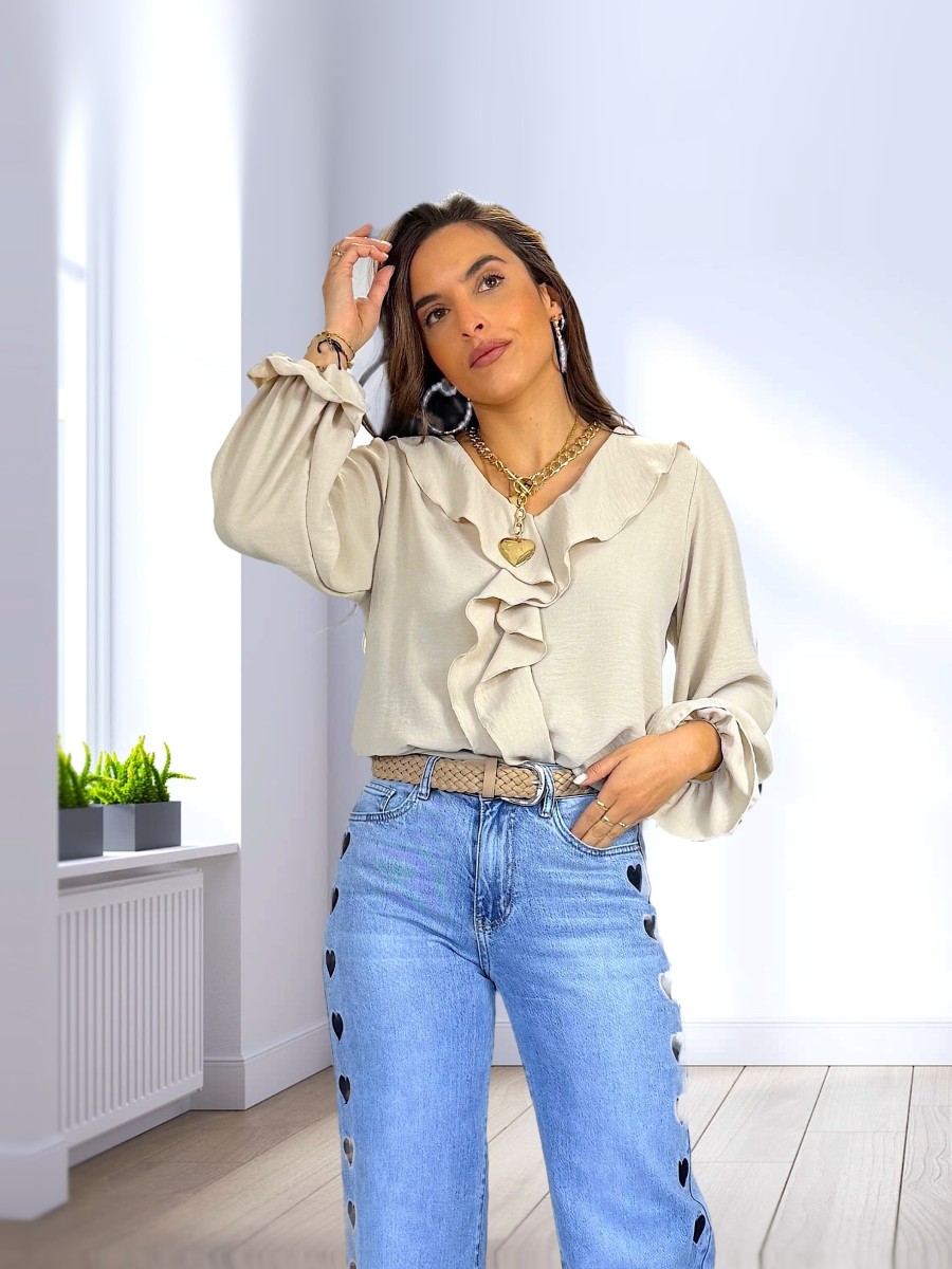 Blusa Brita beige