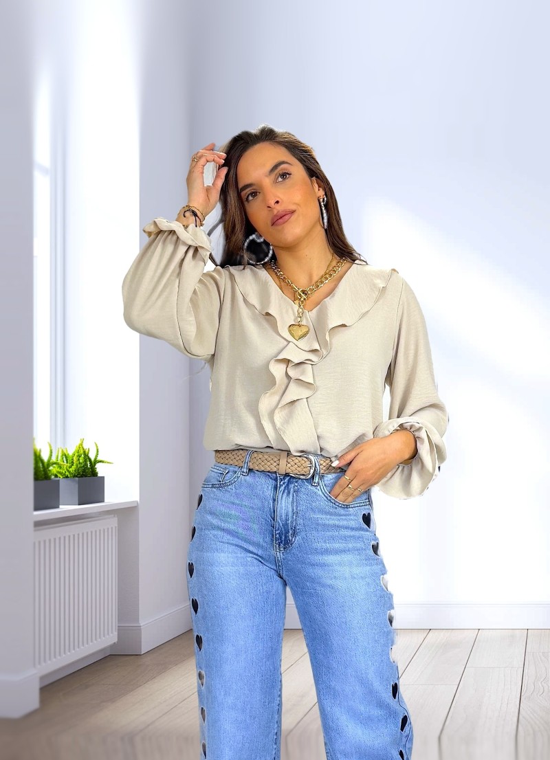 Blusa Brita beige