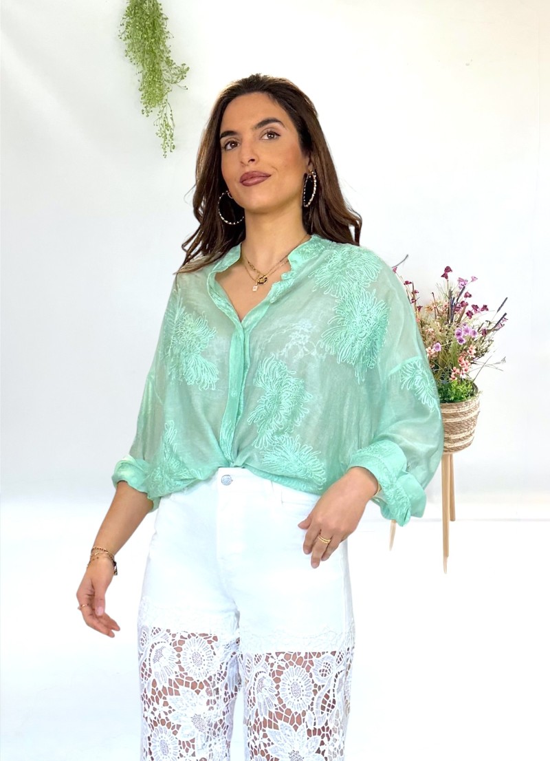 Blusa Lara aguamarina