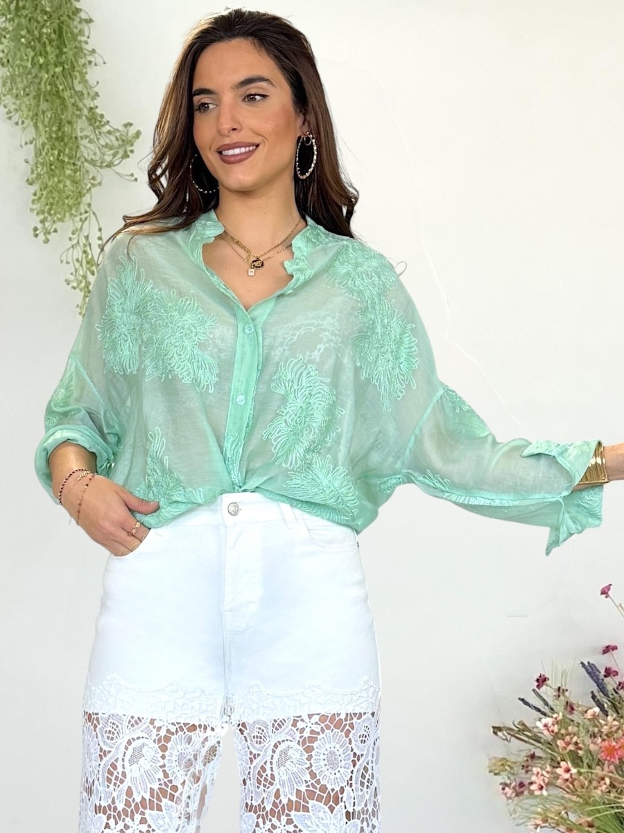 Blusa Lara aguamarina
