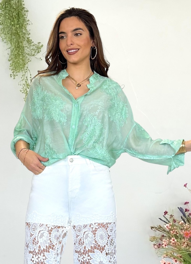 Blusa Lara aguamarina