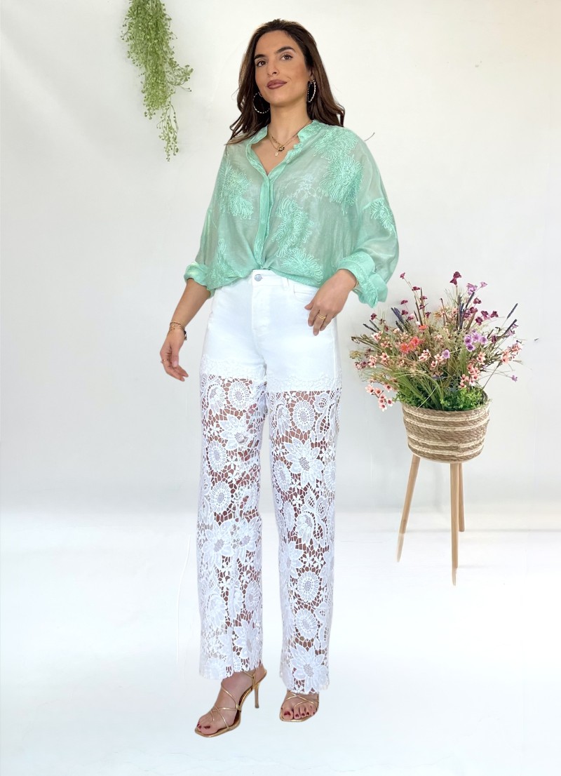 Blusa Lara aguamarina