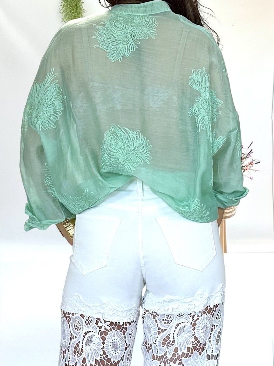 Blusa Lara aguamarina