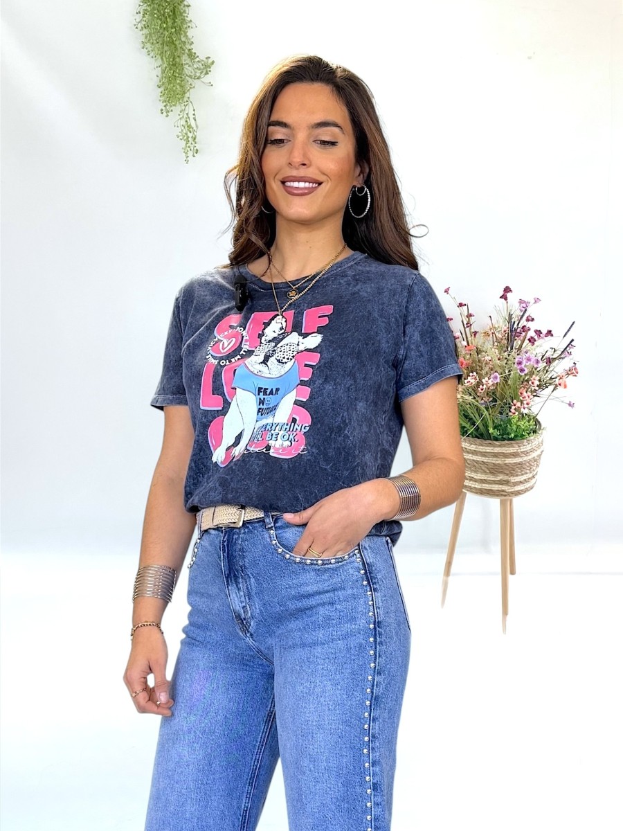 Camiseta Puppy letras rosas