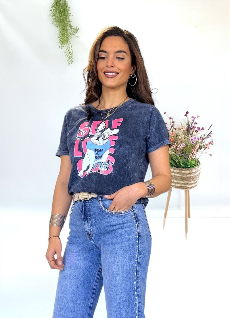 Camiseta Puppy letras rosas