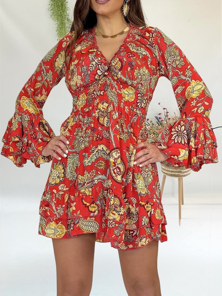 Vestido Karly fondo coral
