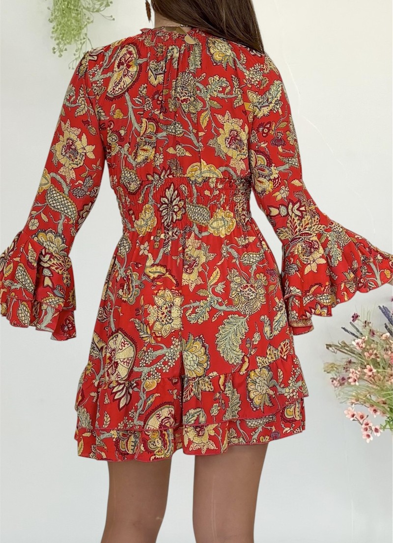 Vestido Karly fondo coral