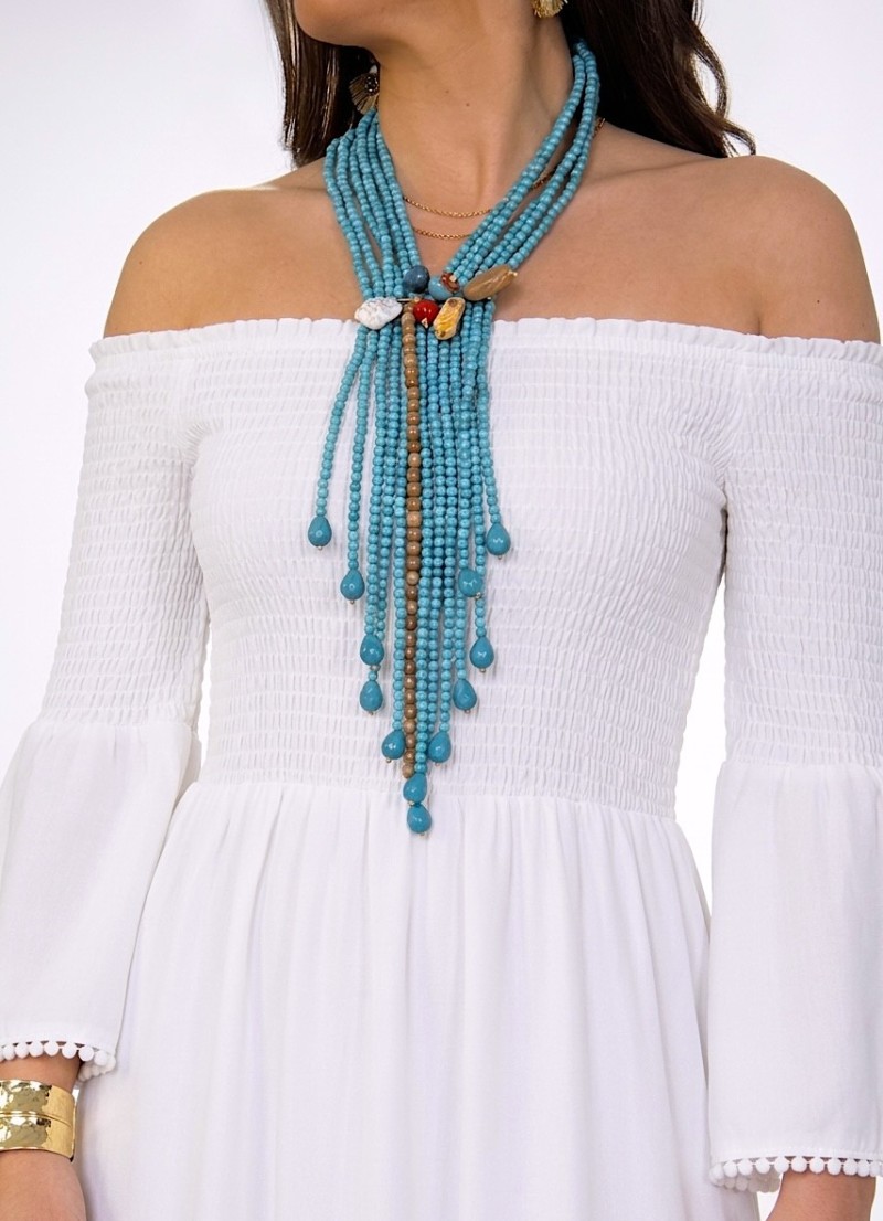 Collar Bohemio azul
