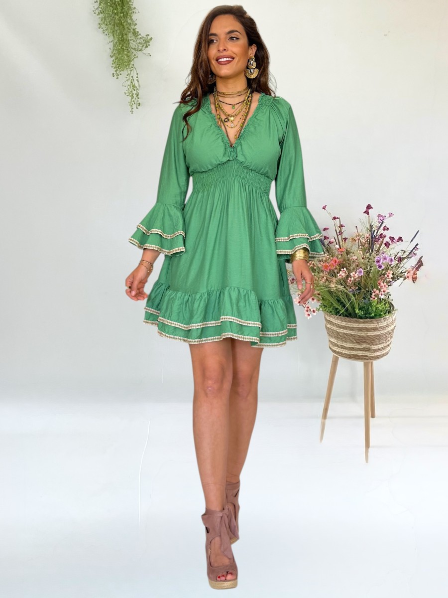 Vestido Jade verde Trilce